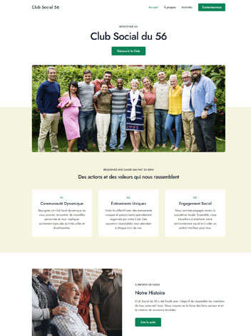 Exemple de site : Association