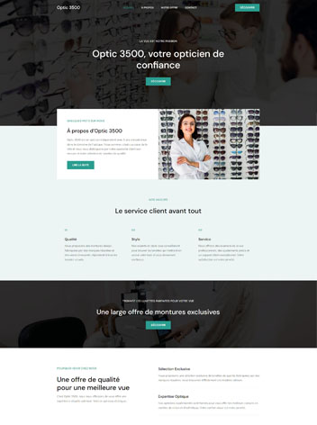 Exemple de site : Opticien